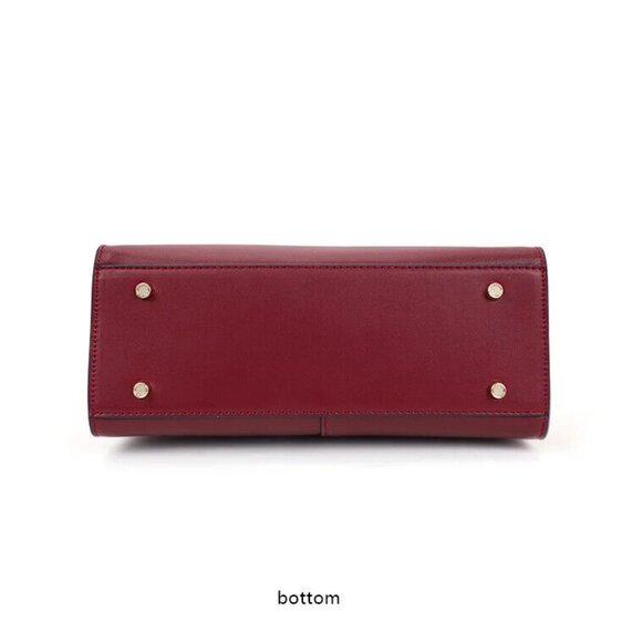 Cowhide Leather Square Bag – Women's Elegant Shoulder & Crossbody Purse - Picture 5 of 10